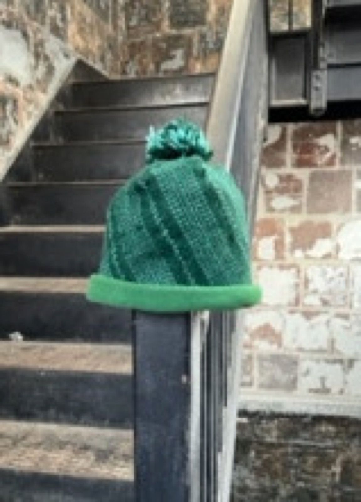 Children's wool and fleece winter hat, woven by Nancy